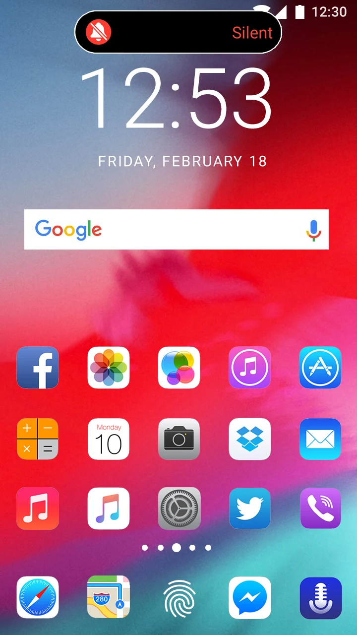 Notch island of iPhone 15 screenshot