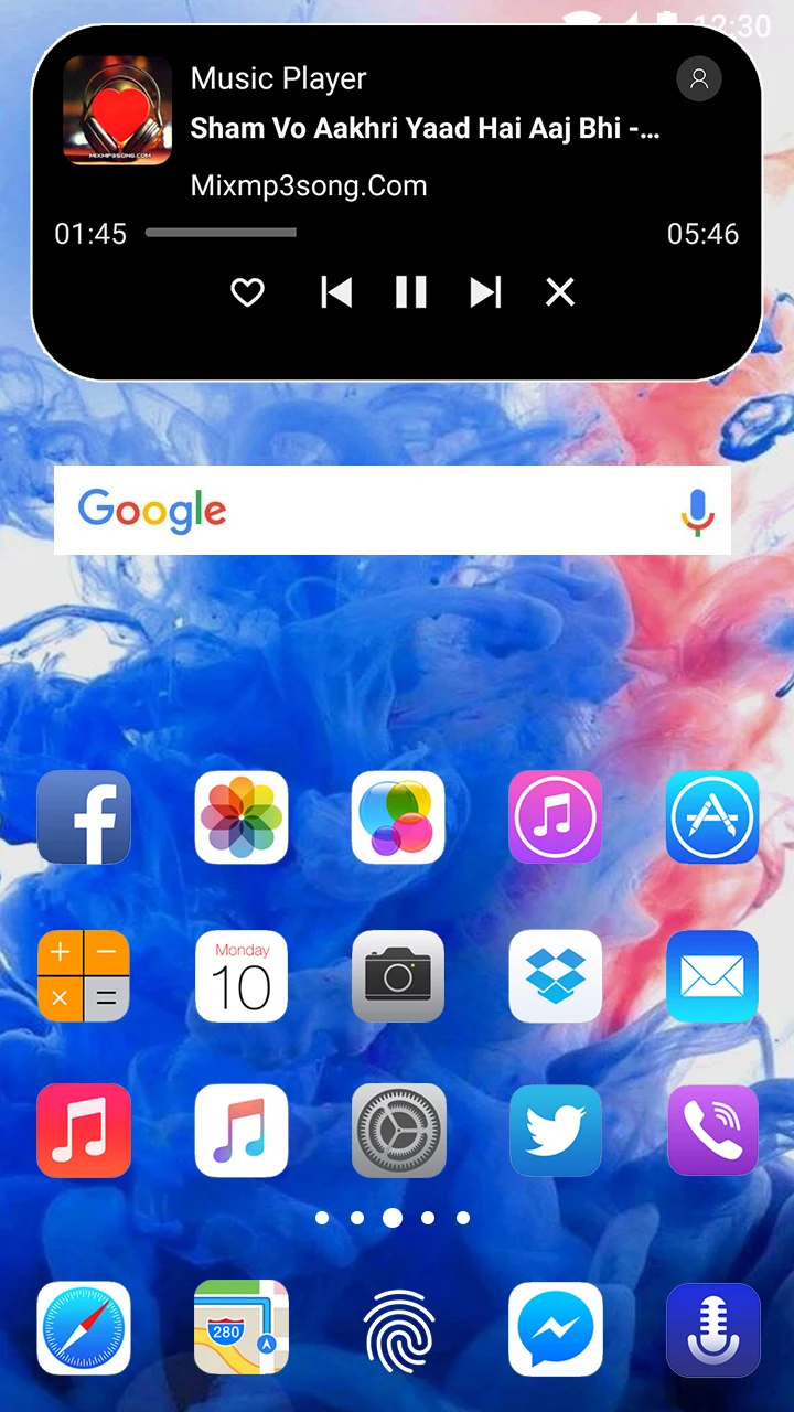 Notch island of iPhone 15 screenshot