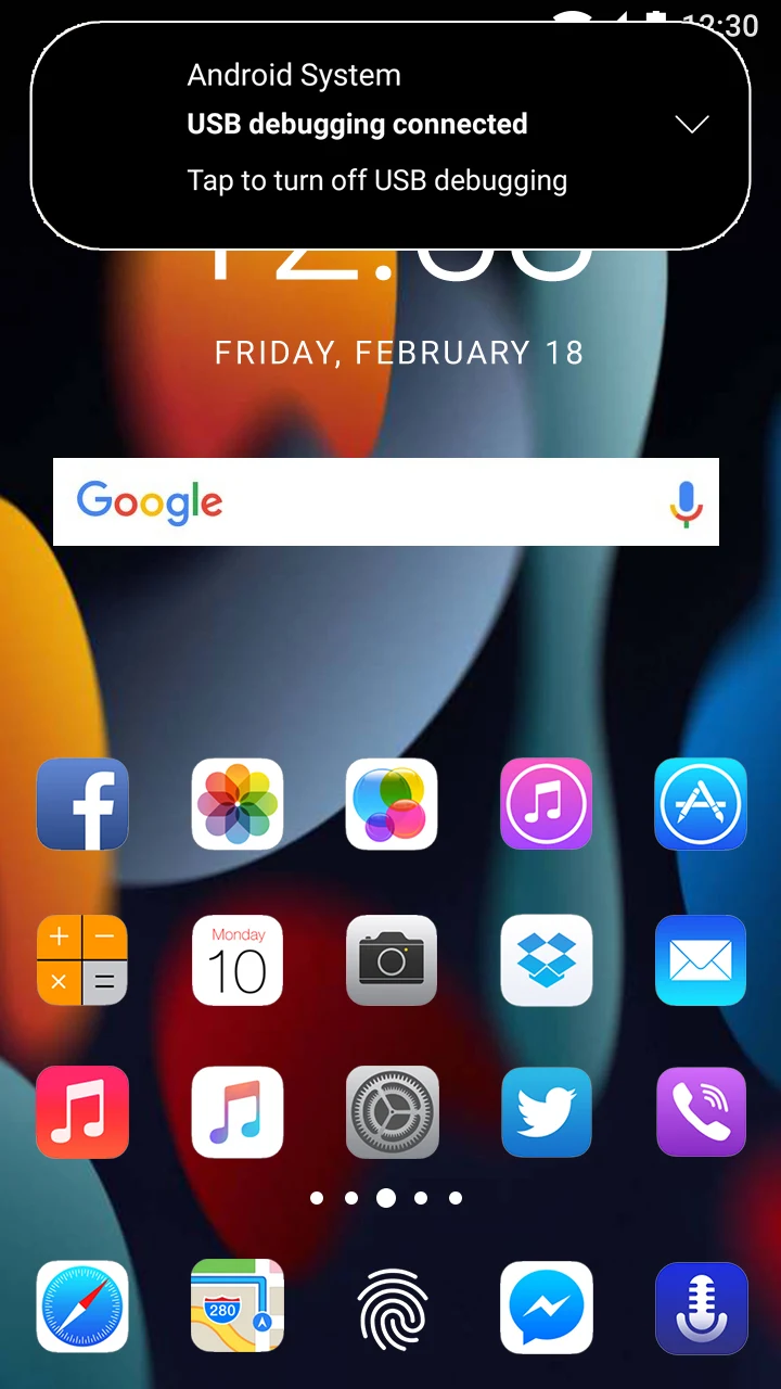 Notch island of iPhone 15 screenshot